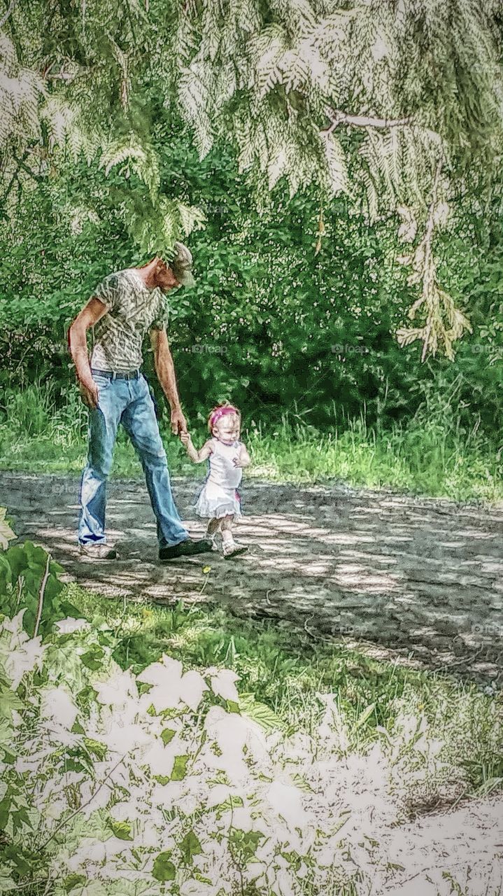 walking with daddy