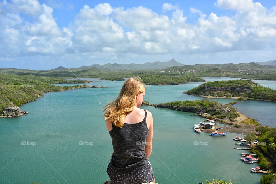 View over Santa Martha bay Curacao