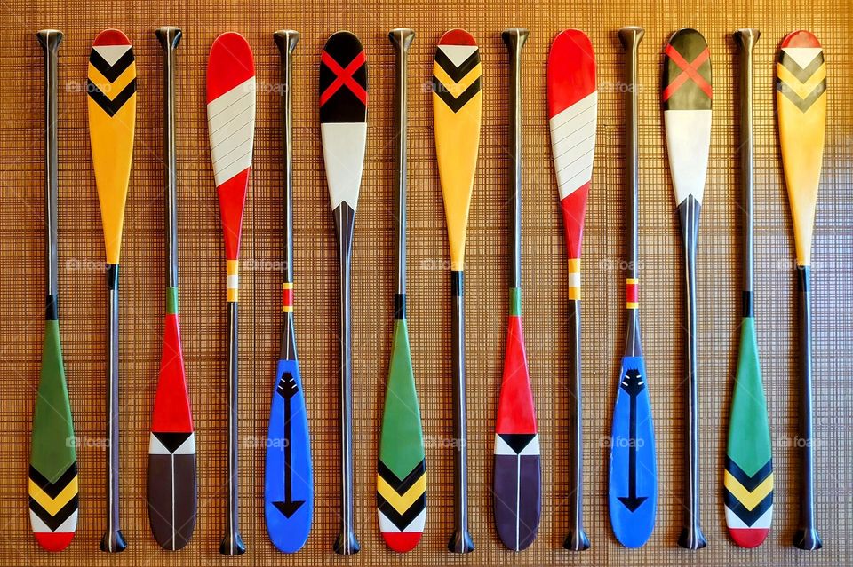 Paddles and wall