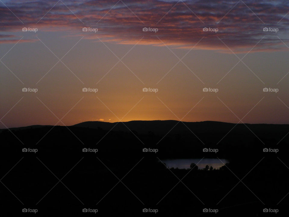 Sunrise in the outback.