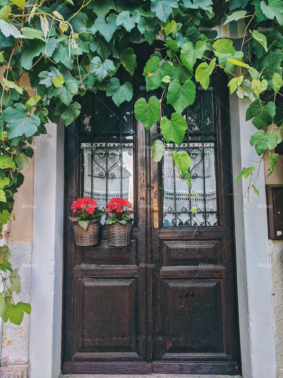 Old door of one of the house in Piran, Slovenia