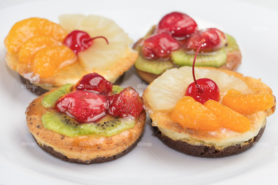 Close-up of a fruits cakes