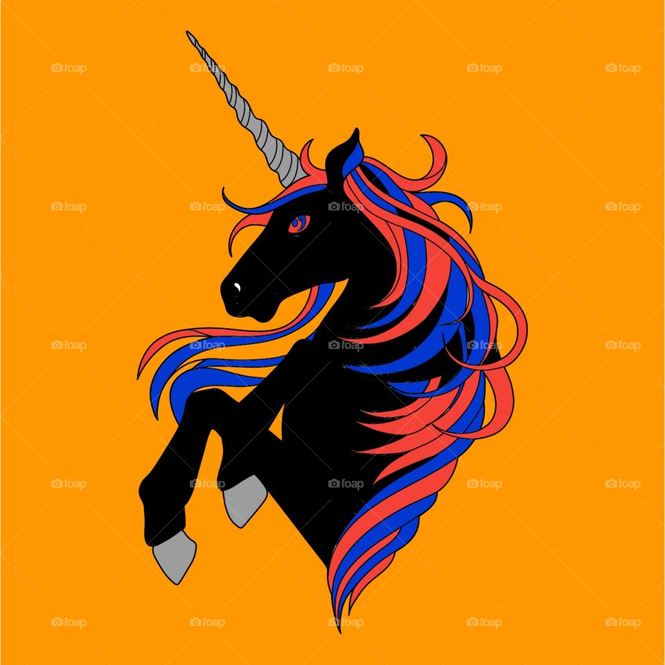 bright colored unicorn