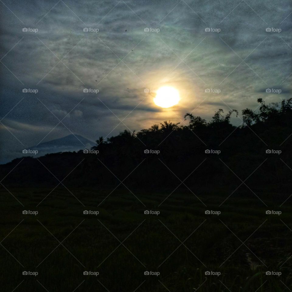 The sun is in the west when the sunset looks beautiful