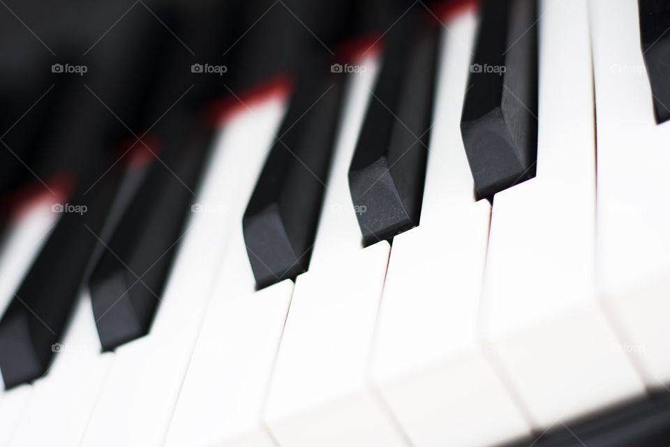 closeup of a piano keys. piano keyboard closeup