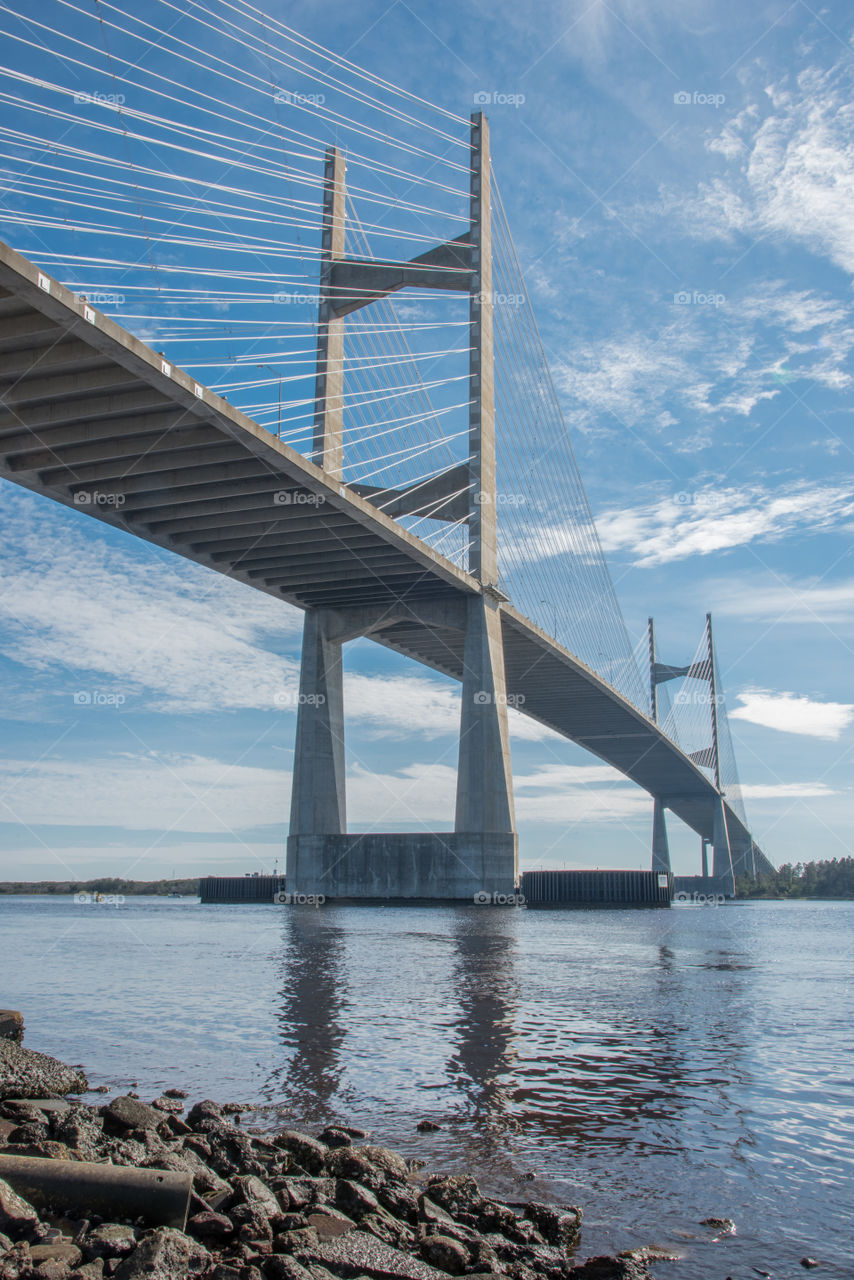 Dames Point bridge over St John’s River in Jacksonville, Florida