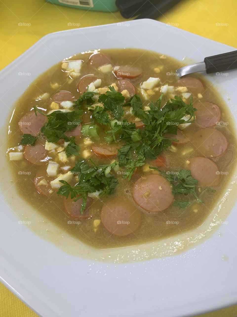 Um creme de ervilhas