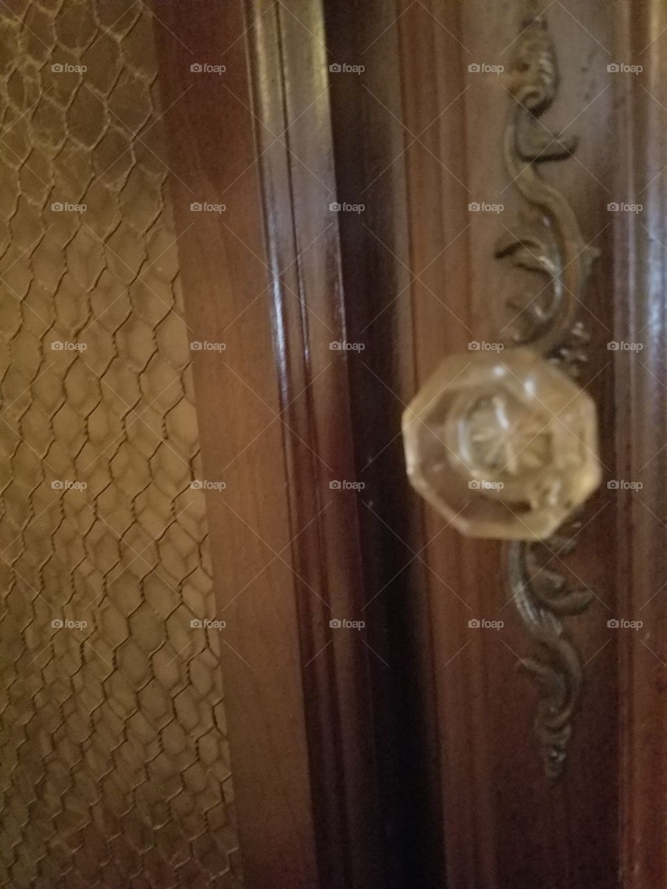 vintage  crystal door knob