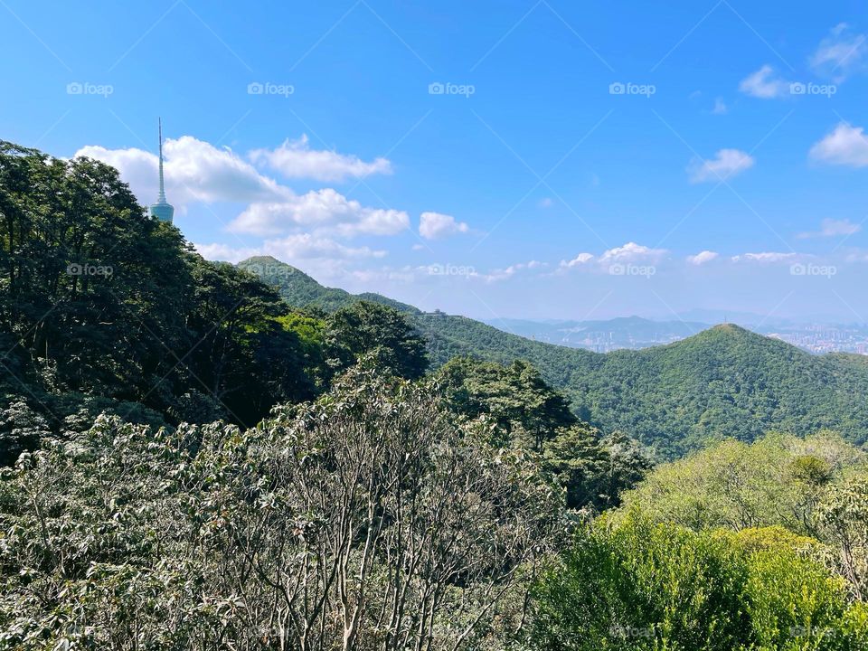 blue sky and white clouds