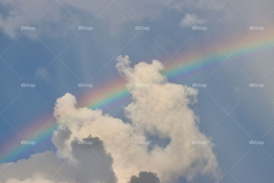 Rainbow in the clouds 