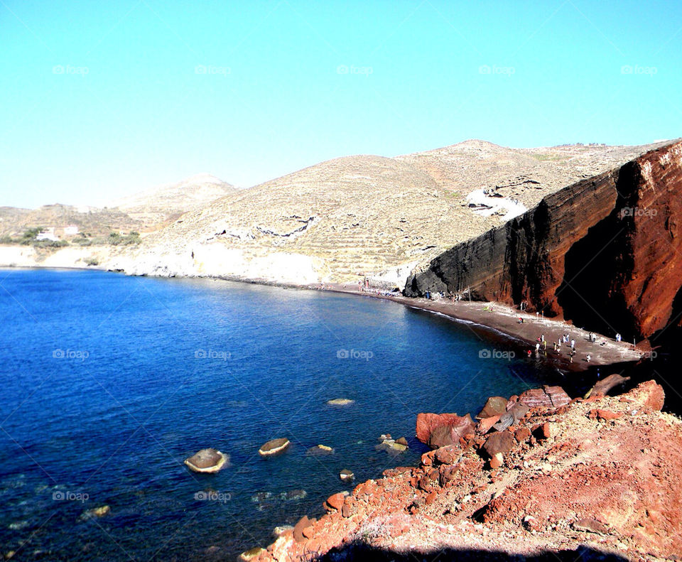 Red beach in Santorini