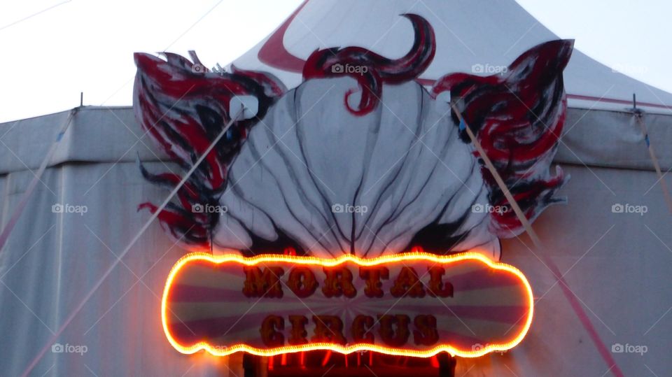 Monster circus sign. Monster circus sign