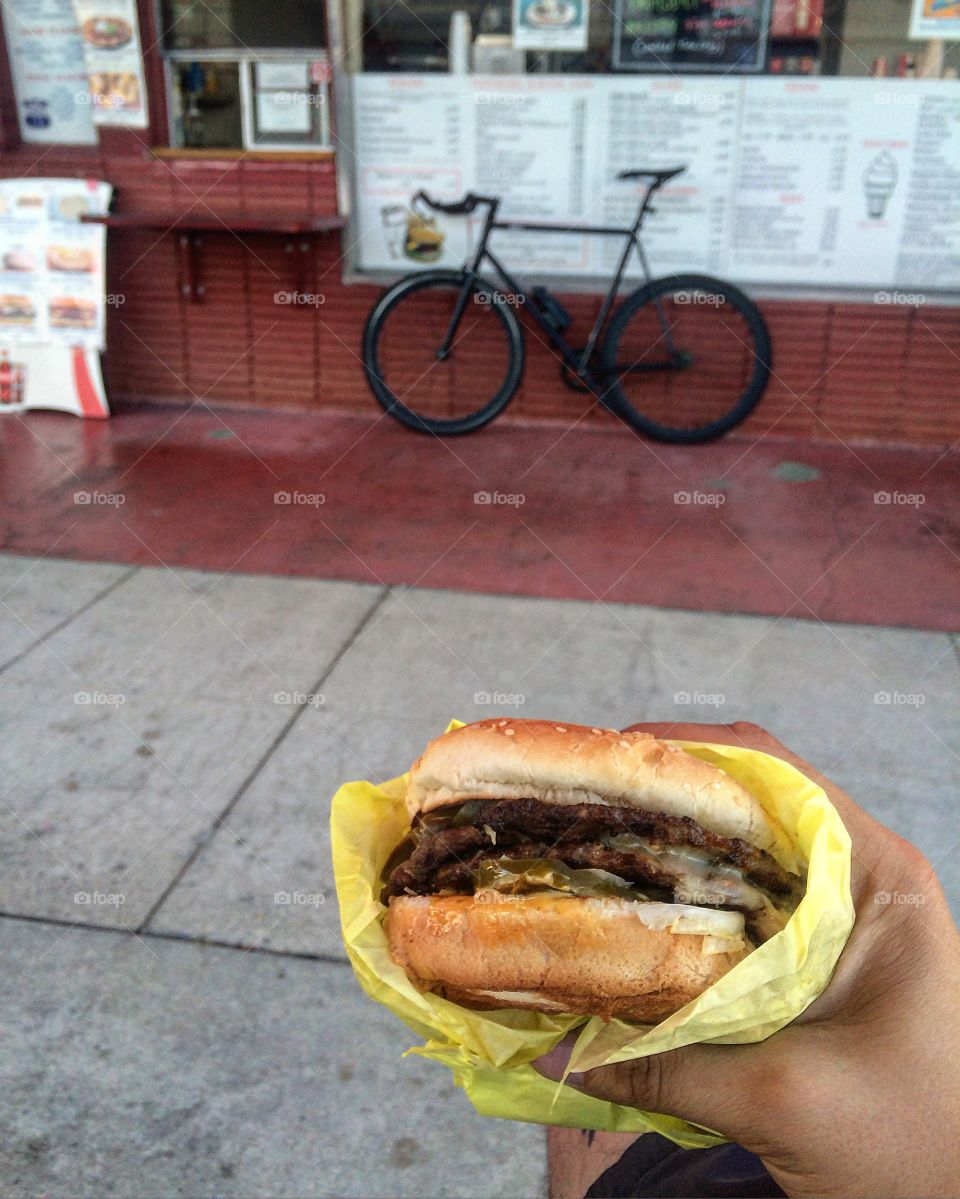 cycling burger