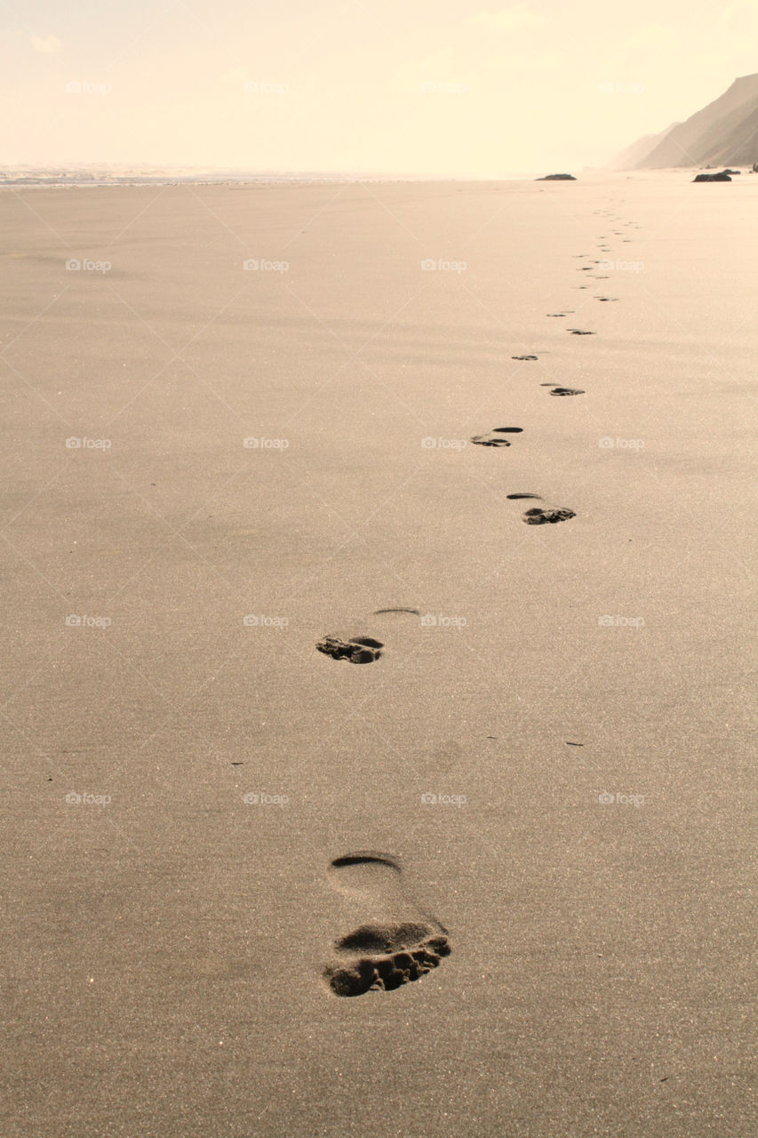 Footprints in the sand