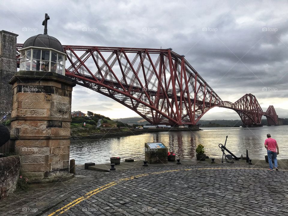 The Forth Rail Bridge on the Firth of Forth