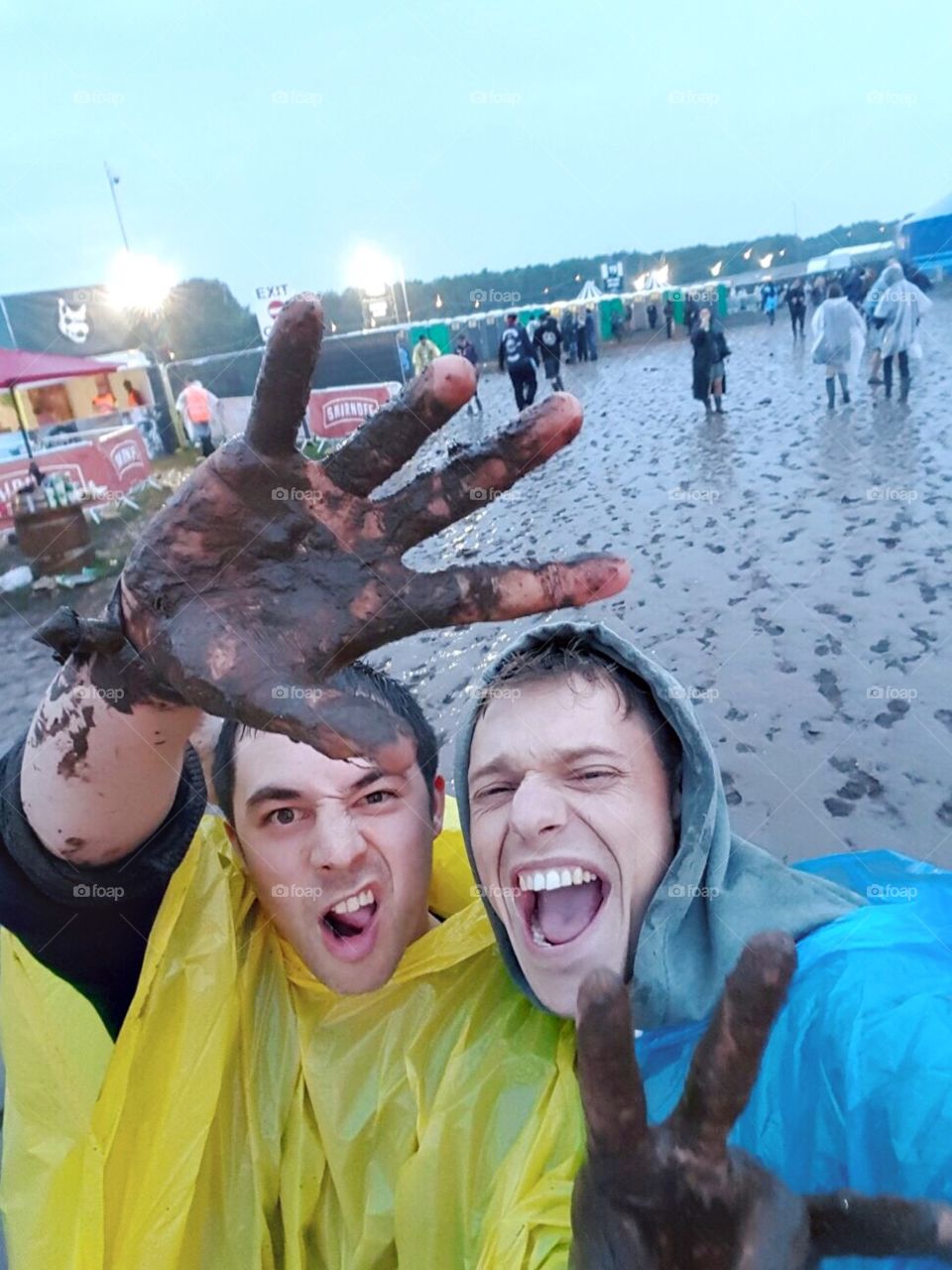 Covered in Mud and ready to rock at Download music festival 
