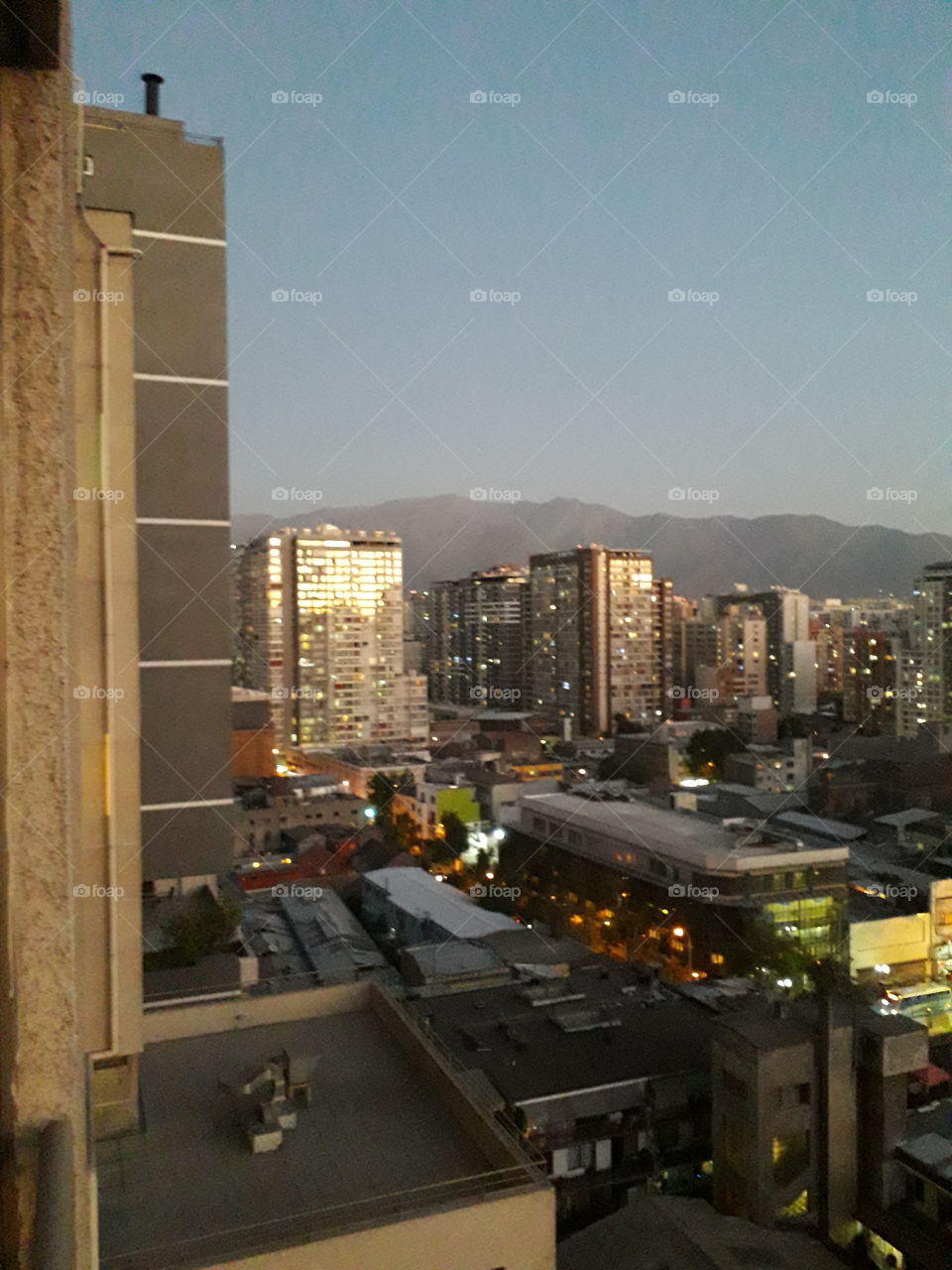 vista de la Cordillera Ciudad de Santiago