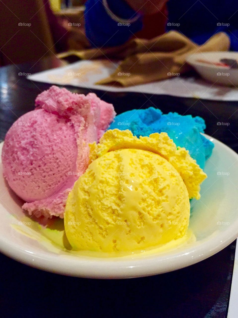 Food. Colourful ice cream 
