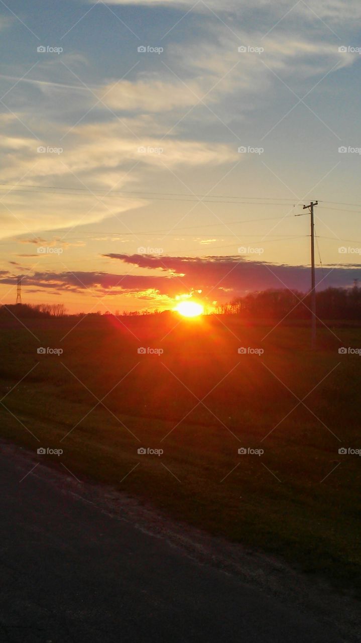 Sunset, Landscape, Evening, Dawn, Light