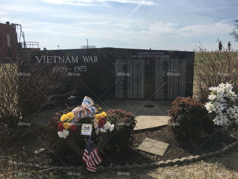 Vietnam war memorial Evansville Indiana 
