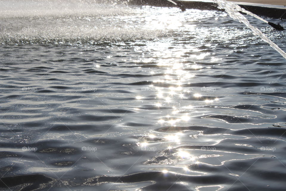 Jets of fountain in pond