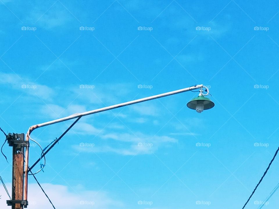 Lamp on the blue sky