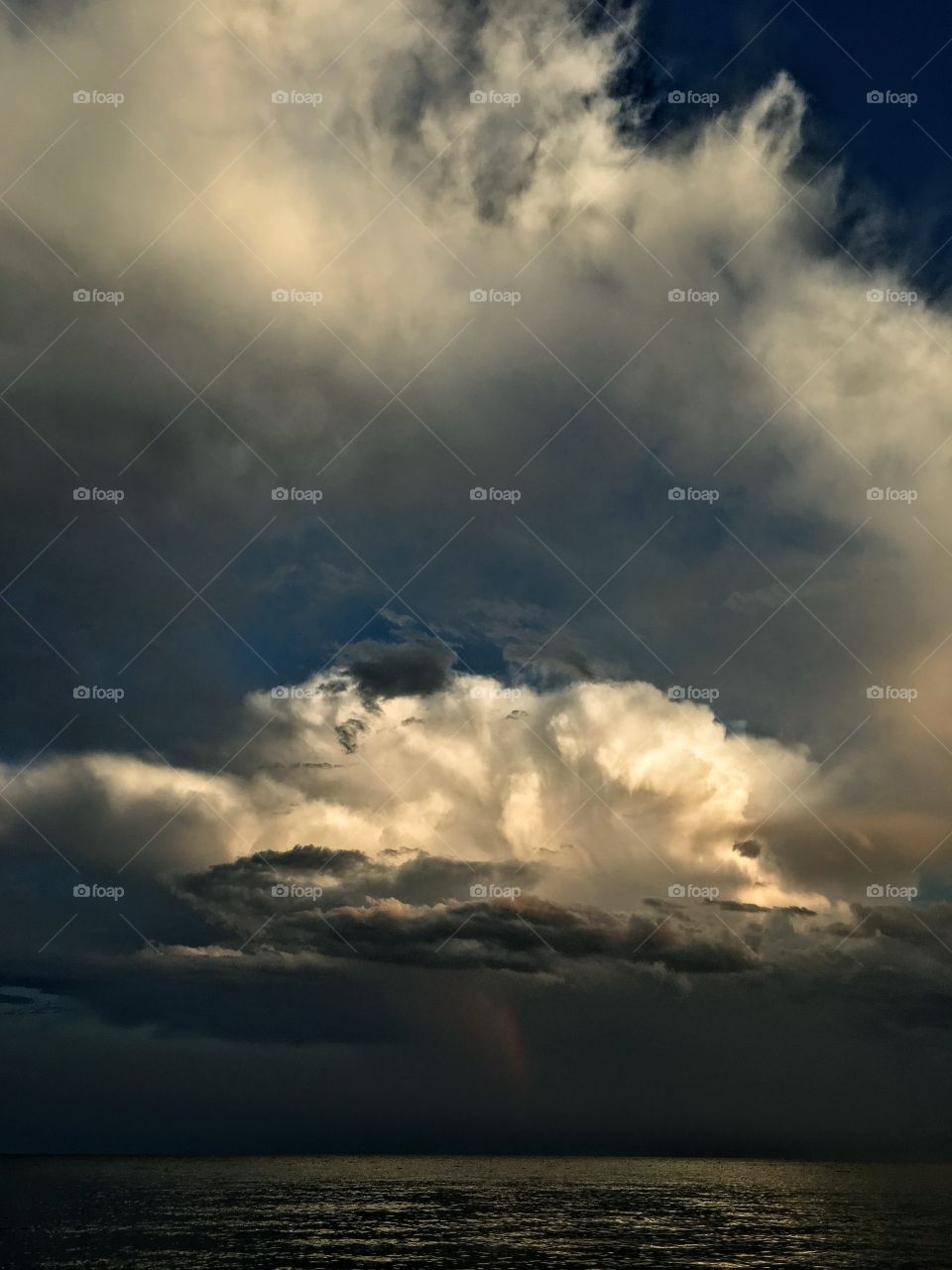 Dark clouds above the sea 