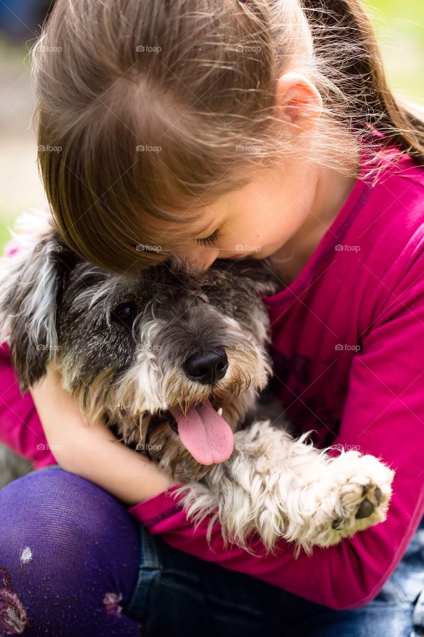 Girl with dog