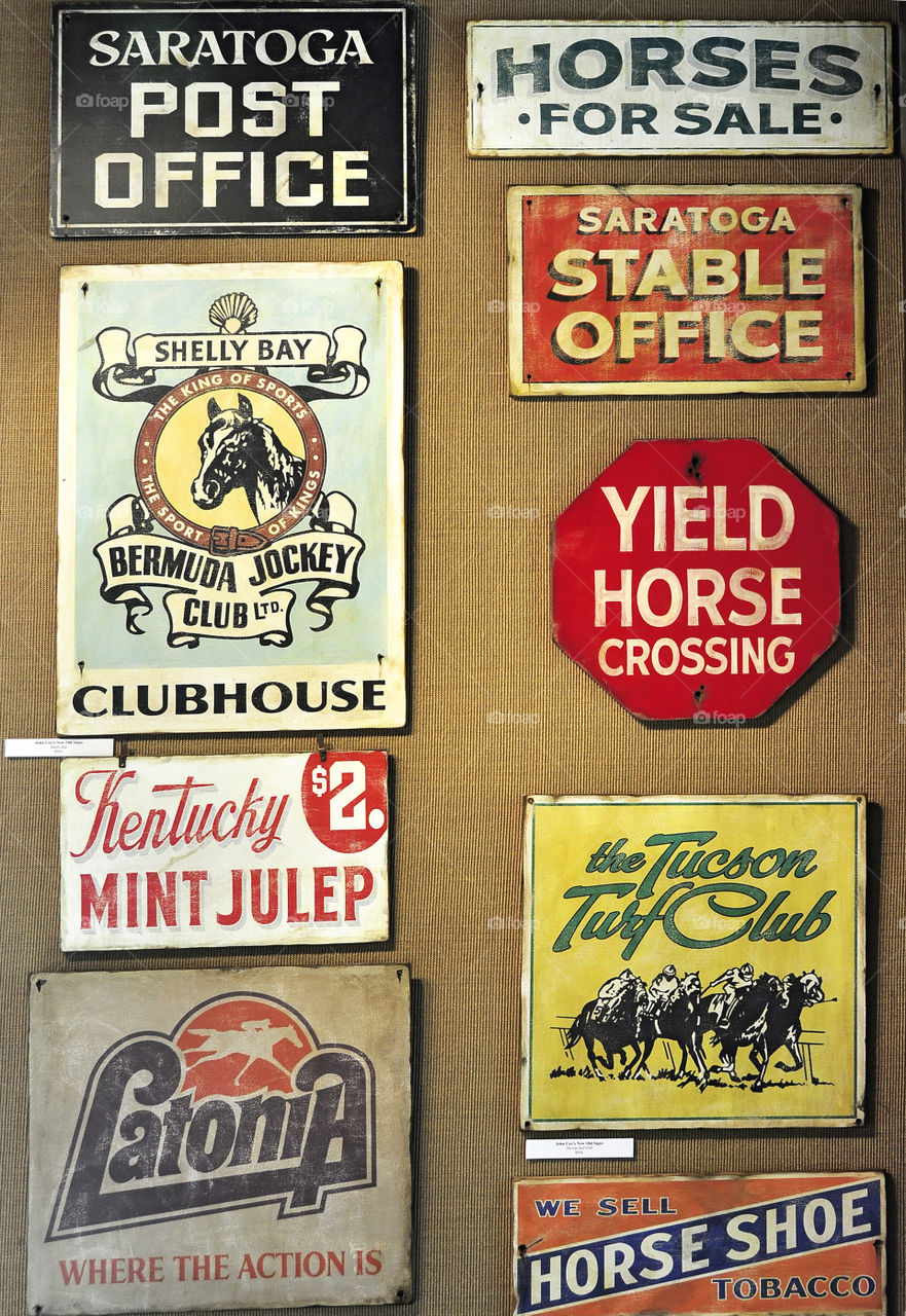 Horse Racing Vintage Signs by zazzle. com/fleetphoto
