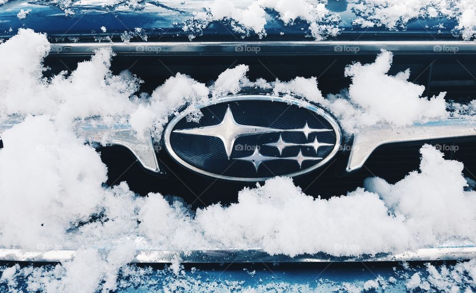 Snowy Subaru Legacy 