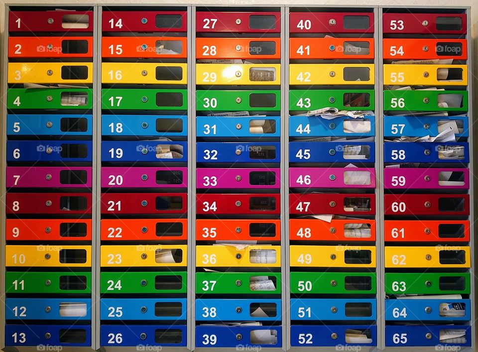 Rainbow coloured 🌈 Post boxes 🌈 Multicolor 🌈