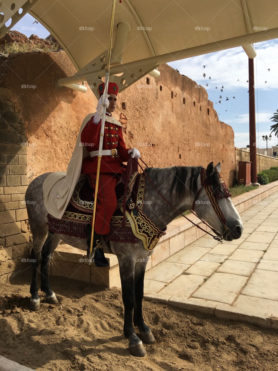 Guard on horse 