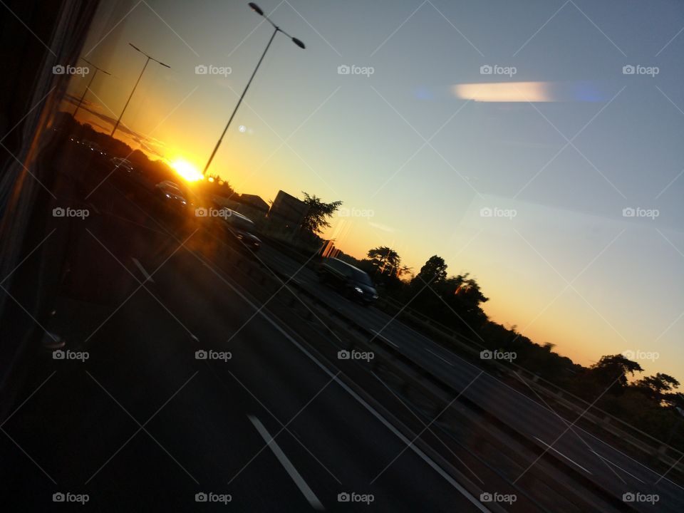 M25 London sunset