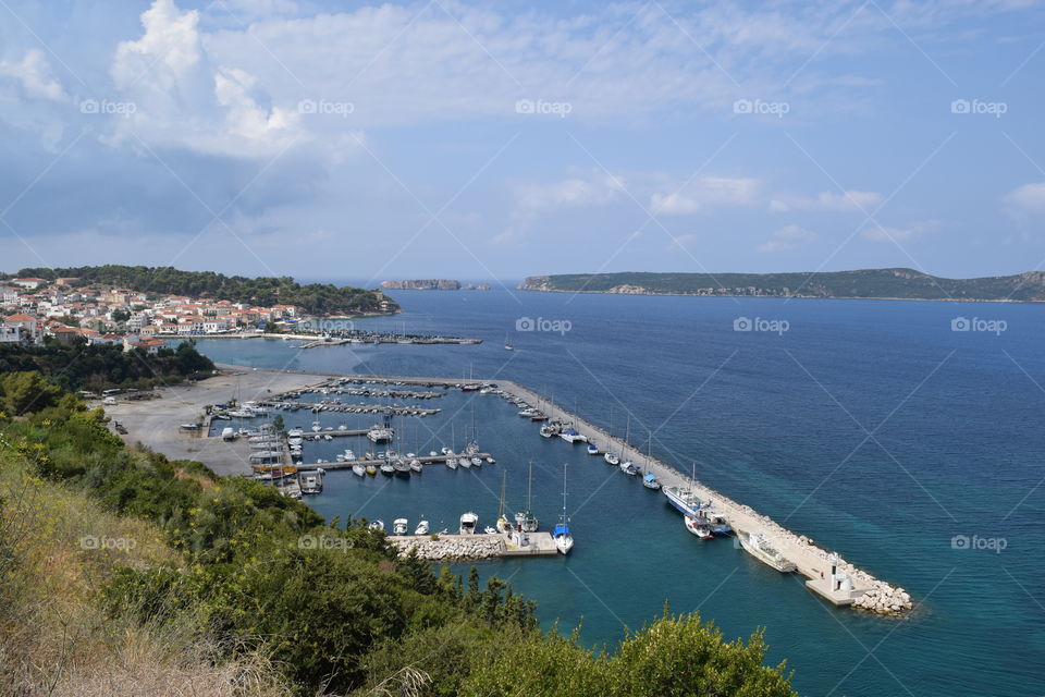 Pylos port. Greece Pylos port summer
