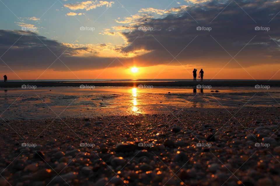 Sunset on the bay in Villas, New Jersey