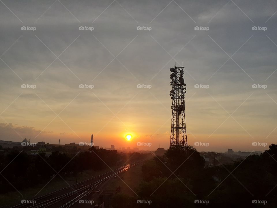Sunset in Bandung Indonesian