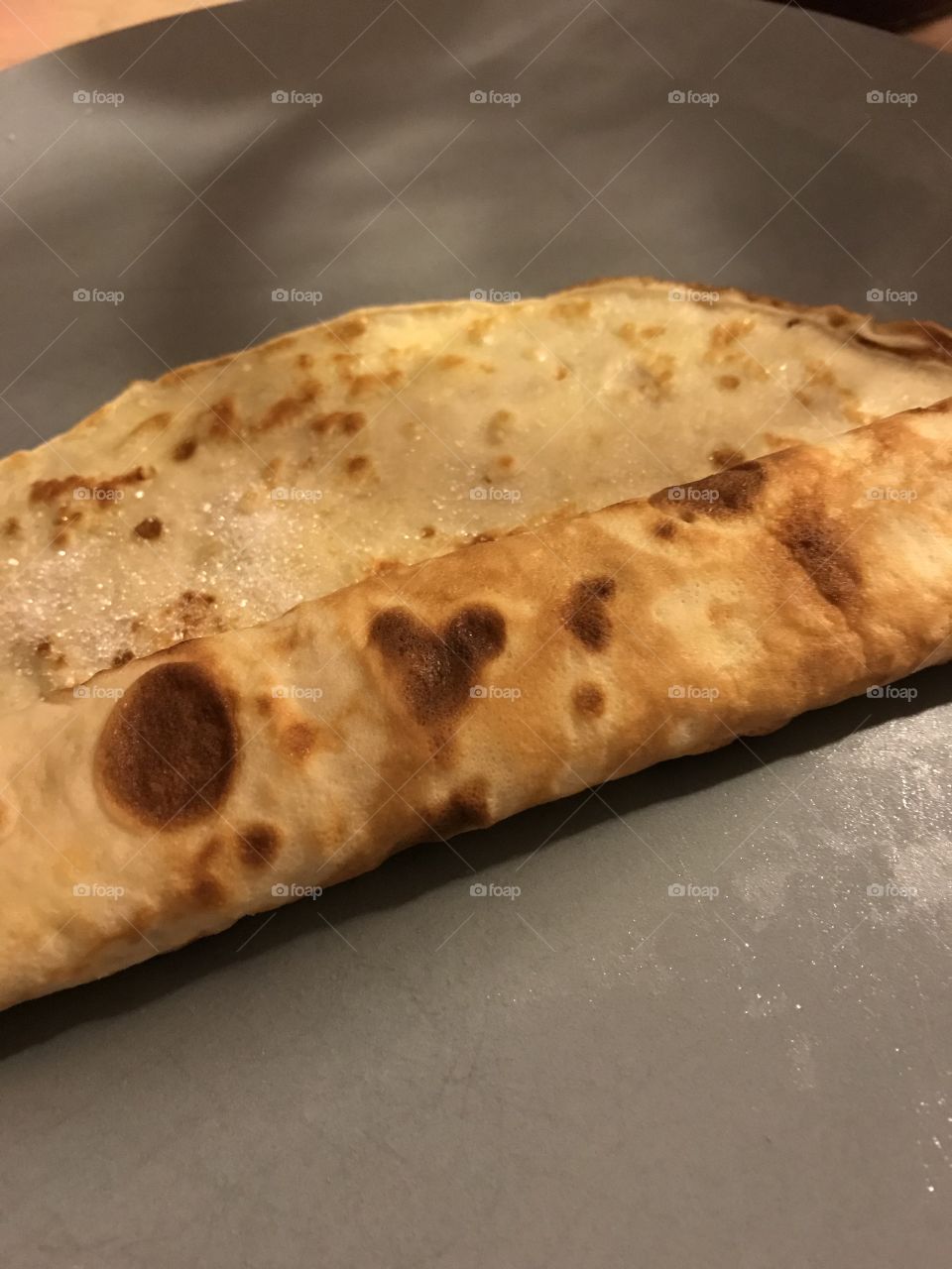 Heart on a pancake 