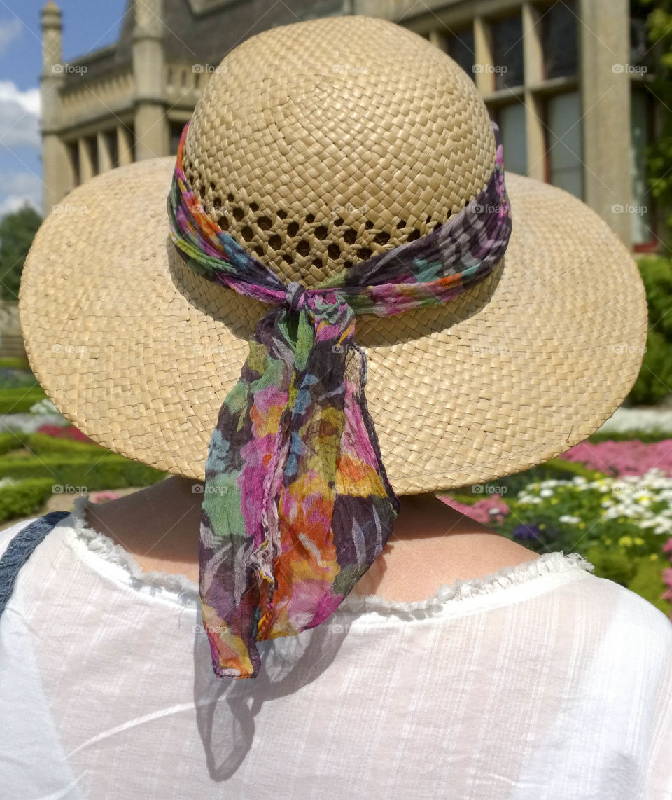 Woman. Straw hat