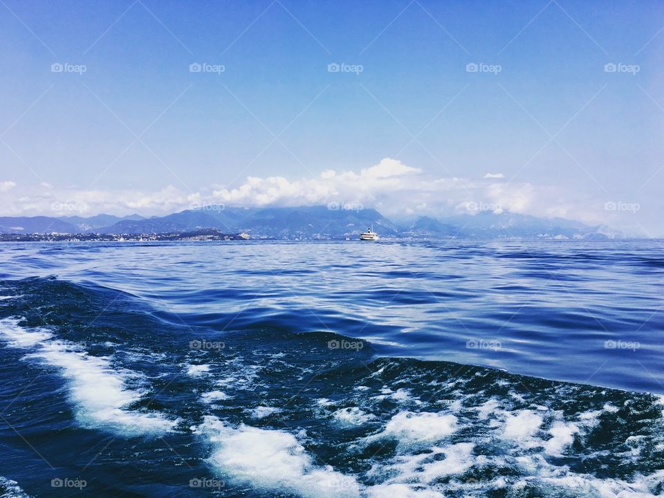 Lake Garda private boat trip, scenic blue waters 