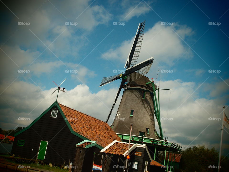 A Windmill. one windmill in holland