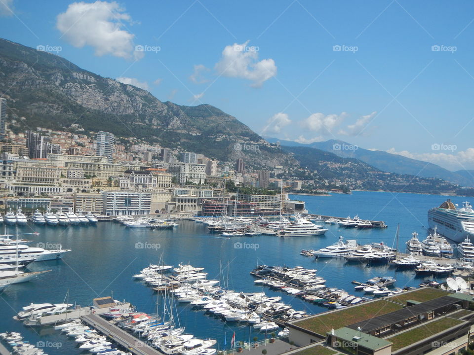 Port in Monaco. 