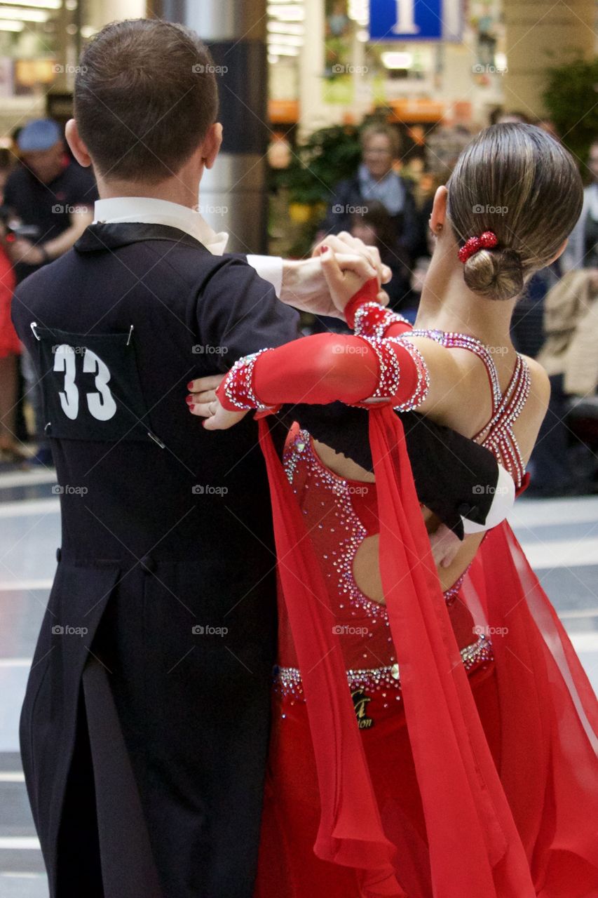 Couple Dancing  In A Dance Contest