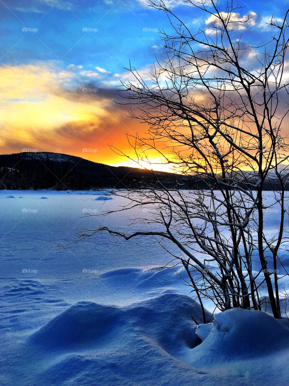 Sunset in the mountain 