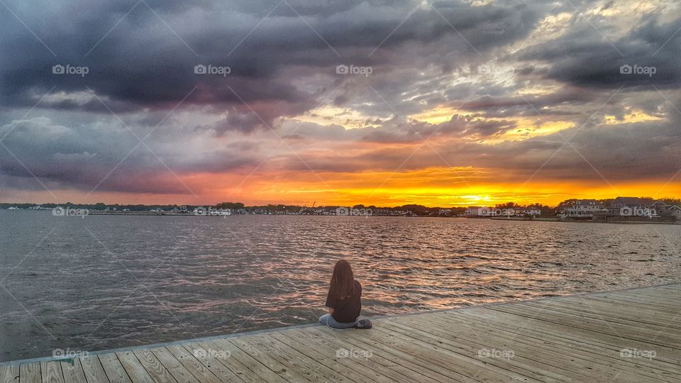 dockside sunset