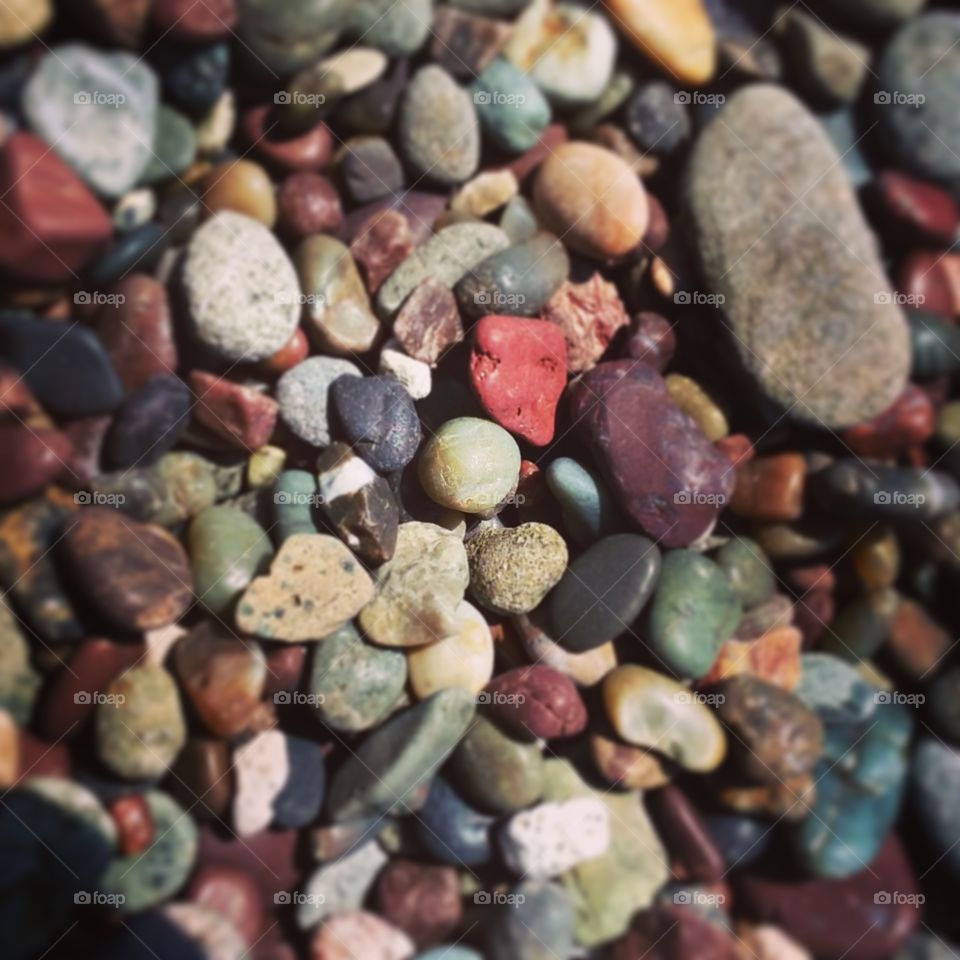 Close-up of Rocks on Moonstone Beach, Cambria CA