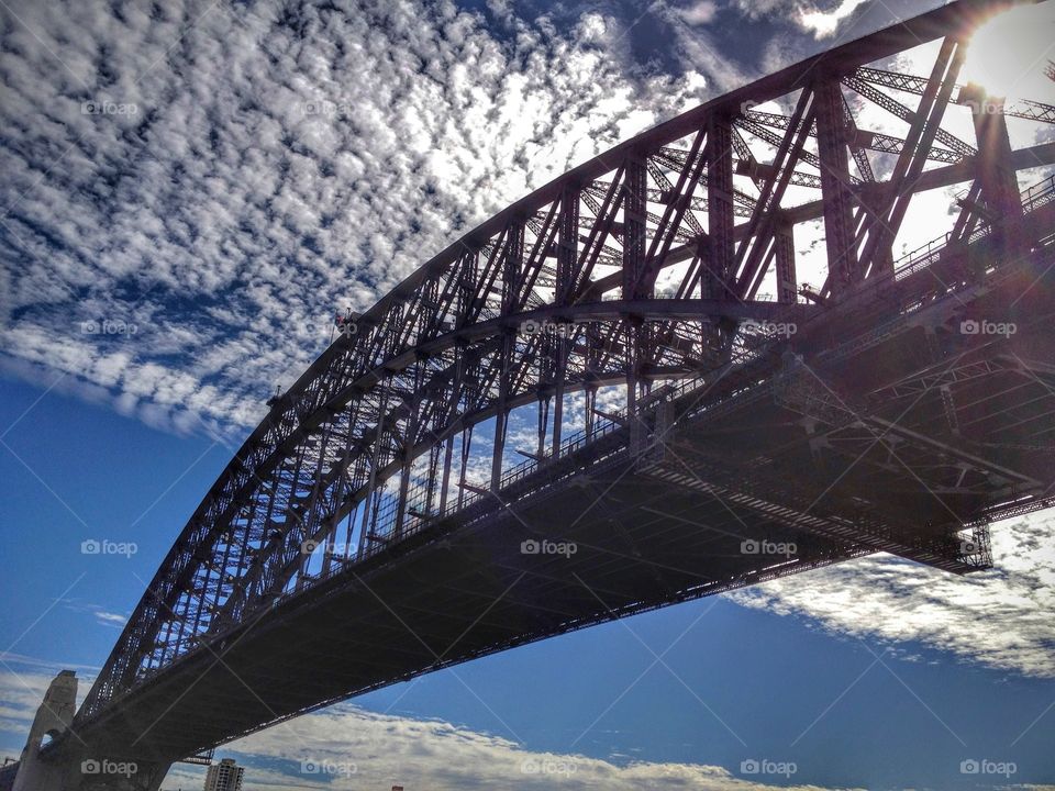 Going under the Sydney Harbour bridge