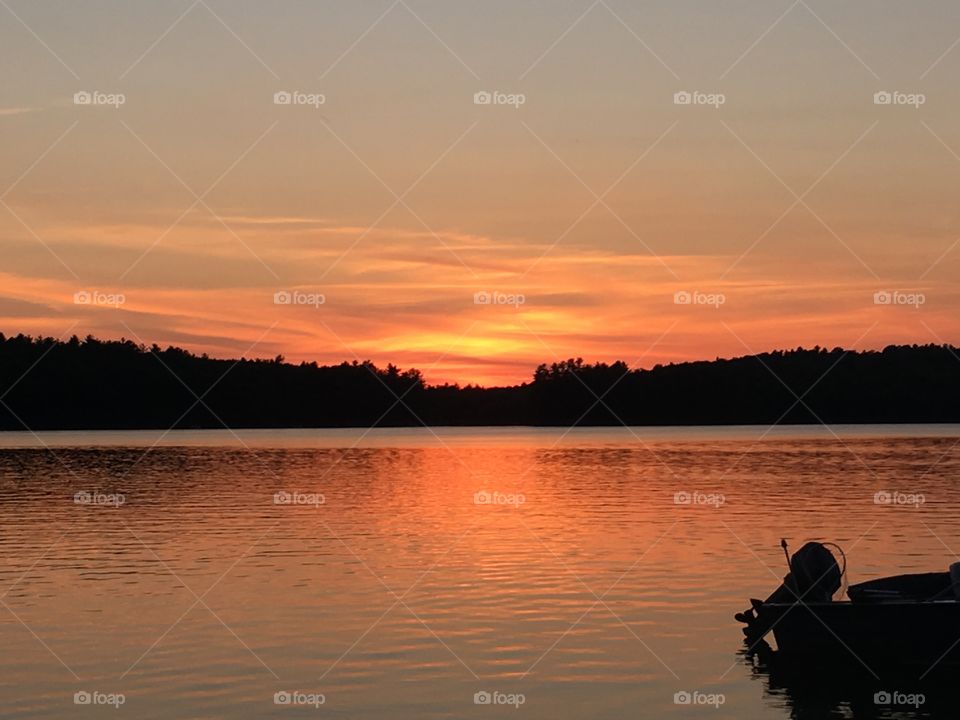 Lakeside sunset 