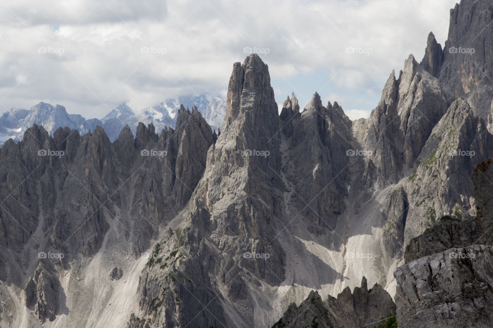 Beautiful high grey alps in the Dolomites 