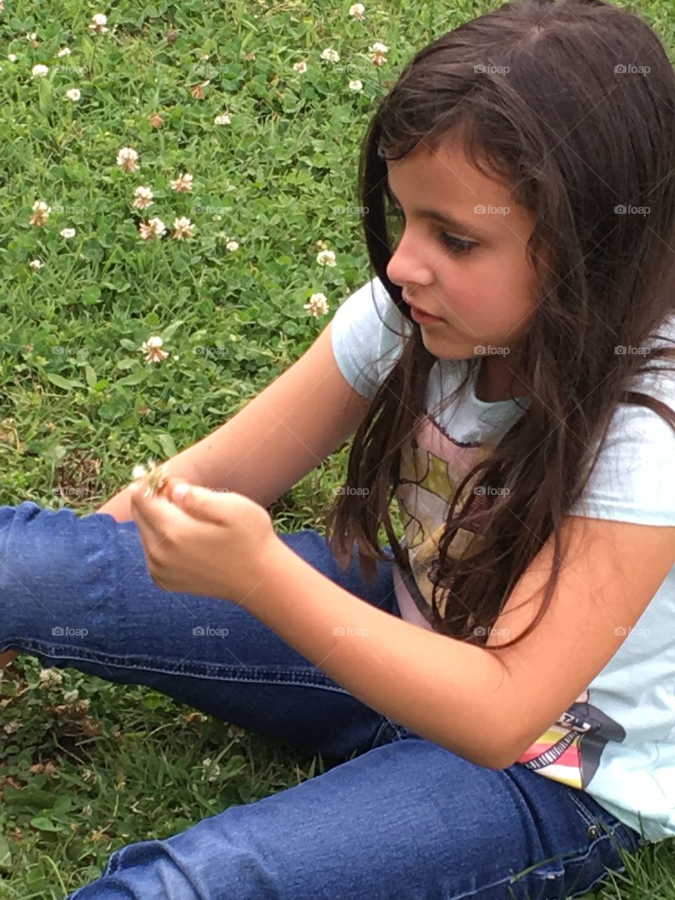 Thinking over flowers