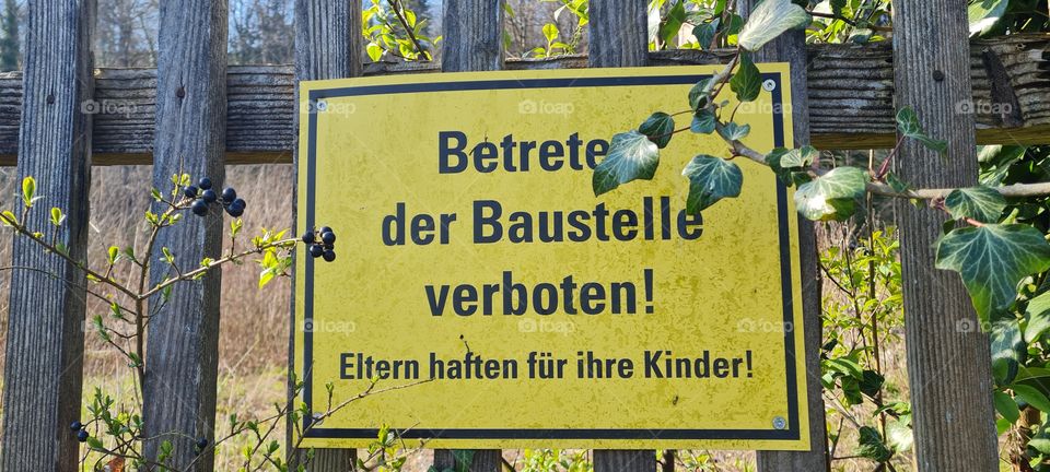 Betreten der Baustelle verboten